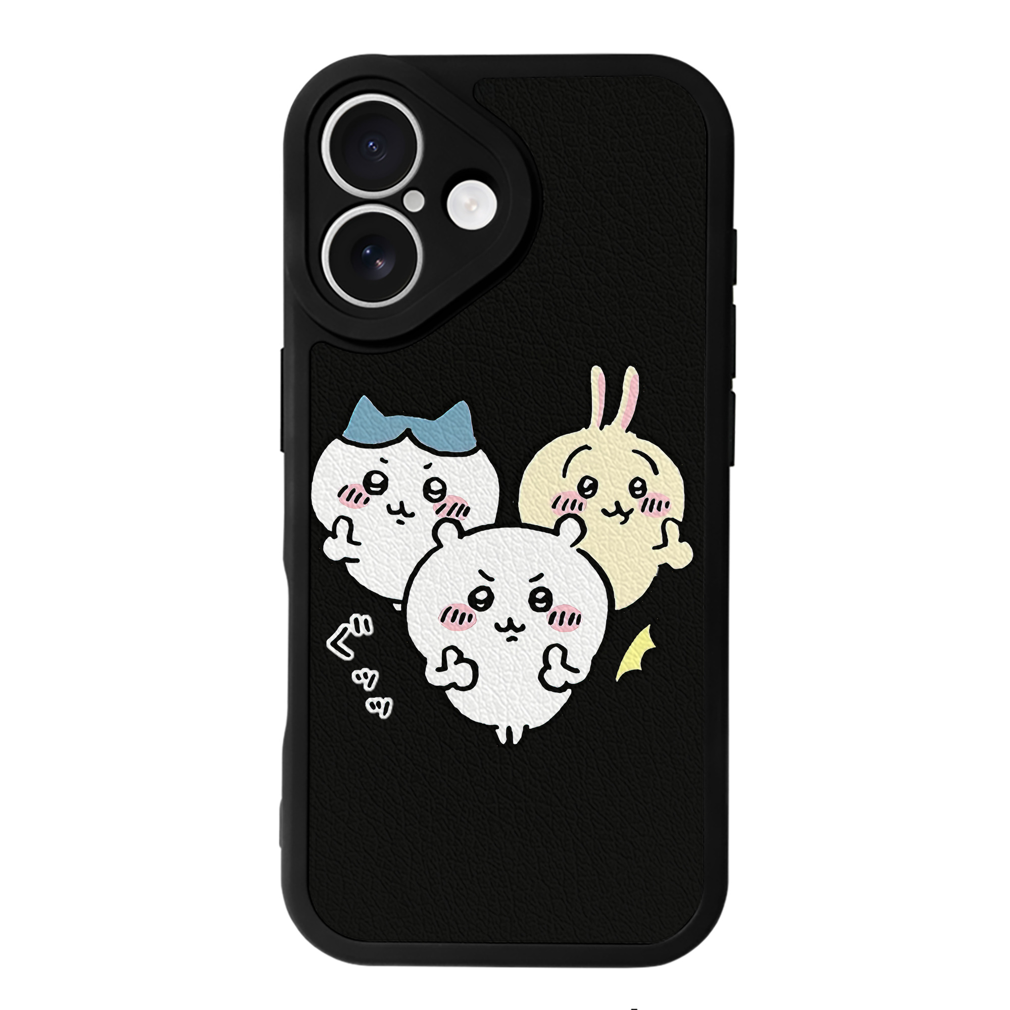 （画像用） ちいかわ うさぎ Chii-kawa usagi 【iPhone 16シリーズ対応】シリコンスマホケース（レザー調） 材質：シリコン